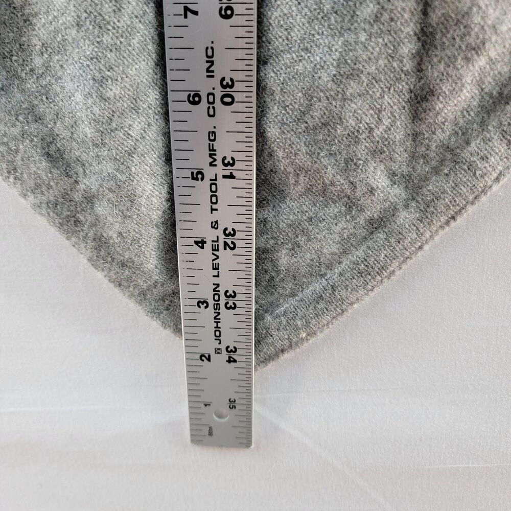 Rachel Zoe 2 Ply Gray 100% Cashmere Poncho Sweater Fits All Women's One Size - Picture 5 of 6
